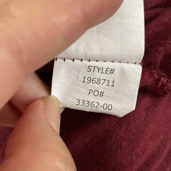 Prana Foundation Seabrook Maroon Heather Wrap Cardigan Kimono sz M Boho Yoga - Picture 9 of 9